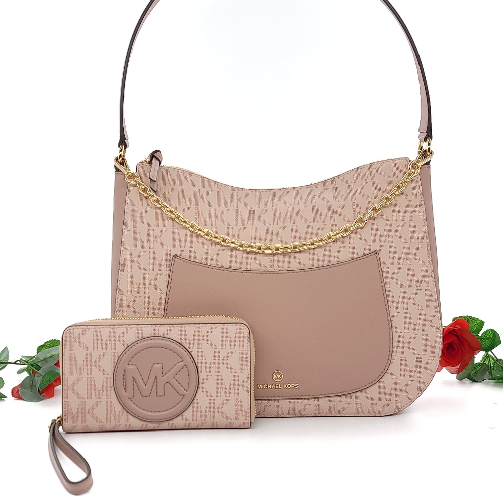 Michael Kors Eden Logo Shoulder Bag SET Pink